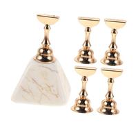 NULYLU 10pcs Magnetic Nail Tip Stand with Stylish Base Stable Nail Holder Tool for Painting and Practice Compatible with Various Tips for Home and Salon Use