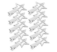 NULYLU 10pcs Metal Star Hair Clips Kawaii Hair Accessories for Girls Clip Women
