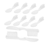 NULYLU 10pcs Soft Handheld Prison Toothbrushes with Short Handle Portable Mini Size for Sensitive Gums for Inmates and Mental Health Facilities