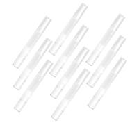 NULYLU 10pcs Transparent Twisting Lip Gloss Applicator Pens Soft Brush Tip Refillable Cosmetic Tubes for Foundation and Nail Polish Portable and Leak Design