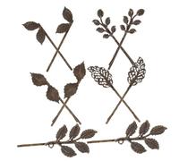 NULYLU 10pcs Vintage Leaf Hairpin Leaf Hair Clip for Women Girl Retro Bobby Pin Hair Clip for Daily Use