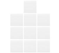 NULYLU 10pcs White Adhesive Sticky Memo Pads with Transverse Lines for Recording Notes, Paper Material Notepads Suitable for Posting on Blackboards Or Desk Surfaces, for School and Office
