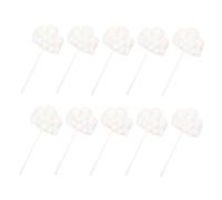 NULYLU 10pcs White Cloud Cake Picks Birthday Cake Decoration Set for Wedding Party Cupcake Toppers Dessert Ornaments