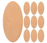 NULYLU 10pcs Wooden Shapes Wood Slices Oval Natural Wood Smooth Surface Suitable for Writing DIY Paint Craft Projects