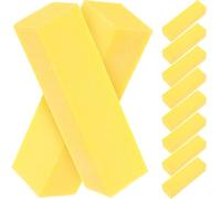 NULYLU 10pcs Yellow Sponge Nail Buffer Blocks for Nails Practical and Good Polishing Effect Suitable for Travel Use