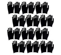 NULYLU 12 Pairs Black Cotton Work Gloves, Thin Lightweight Breathable Labour Protection Gloves for Industrial, Gardening and Painting Use, Size L