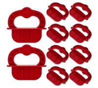 NULYLU 12pcs Decking Boards Spacer Rings for Deck Installations, Red Plastic Composite Decking Spacer with 1/4 Inch Consistent Spacing to Prevent Buckling, for Professional Contractors