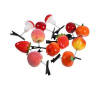NULYLU 12pcs Fruits Hair Clips Small Girls Hair Accessories Kawaii Peach Clip for Women