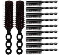 NULYLU 12pcs Hair Comb Wavy Brush Curved Handle Creative Style Pp Material Massage Suitable for Hotels and Homelessness Homes
