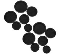 NULYLU 12pcs Rubber Grommets for Wiring with Sealing Capabilities and Effortless Setup, round Shape Cable and Wire Protector for Wall Electrical Wiring and Office Use, Black Rubber Cable