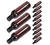 NULYLU 12pcs Travel Liquid Containers Empty Shampoo Bottles 250ml Plastic Brown Space Saving Refillable Bottles for Toiletries and Creams Travel Daily Transport