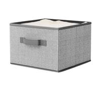 NULYLU 16l Non-woven Fabrics Storage Bin Sundries Storage Bins Square Grey Minimalist Wear-resistant Easy to Carry for Home Decor and Laundry Room