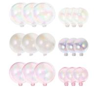 NULYLU 18pcs Plastic Cake Decor Ball Shape Toppers Decorative Cake Embellishment for Birthday Parties and Party, Lovely and Unique Dessert Insert Picks