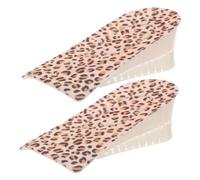 NULYLU 1pair Invisible Height Increase Shoe Inserts Gel Heel Lift Pads for Women and Men Breathable Honeycomb Design Shock-Absorbing Comfortable Cushioning Transparent Base Leopard Print
