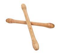 NULYLU 1pair Natural Drumsticks for Percussion Instruments Smooth Finish Lightweight and Design for War Drums and Cowhide Drums