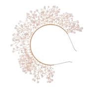 NULYLU 1pc Handmade Twisted Beads Hairband for Women Elegant Bridal Headpiece Wedding Party Headdress Comfortable Fairy Headband Suitable for Birthdays Carnivals and Photo Shoots