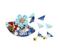 NULYLU 1pc Japanese Kimono Hair Ornament Tassel Beautiful Floral Headdress for Women for Cosplay Festivals and Photo Shoots Traditional Accessory