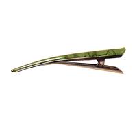 NULYLU 1pc Vintage Acetate Duckbill Hair Clip for Women Stylish Alligator Hair Accessory Green for Daily Wear Parties and Special Occasions