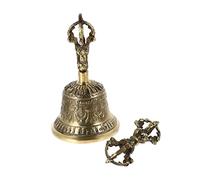 NULYLU 1set Copper Buddha Bell Vajra Bell for Meditation and Rituals Buddhist Temple Ornament and Beautiful Design for Spiritual Practices