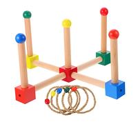 NULYLU 1Set Outdoor Garden Ring Toss Game for Interactive for Boys and Durable Quoits Enhances Hand Eye Coordination and Concentration for Family Fun