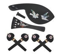 NULYLU 1set Violin Accessory Kit Includes Tailpiece Tuning Pegs Chin Rest More for Violin Repair and Upgrade Suitable for Various Models and Shell Materials