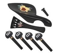 NULYLU 1set Violin Accessory Kit Tailpiece Tuning Peg Endpin for Violin Repair and Upgrade Parts