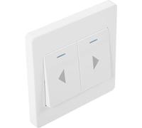 NULYLU 2-button Push Button Switch Panel Automatic Roller Door Opener Compatible White Abs Not Easy to Deform or Break for Garage Door and Window Curtain Suitable for Commercial