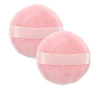 NULYLU 2 Pack Soft Face Makeup Powder Large Cotton Wool Pads for Foundation Reusable and Washable Velour Beauty Sponges for Women