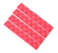 NULYLU 2 Pairs Drumstick Anti-slip Covers with Heat Shrinkage and Repeatable Water Washing, Red Irradiation Cross-linked Polyethylene Grips for Comfortable Drum Practice by Drum Players