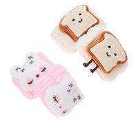 NULYLU 2 Pairs Spa Wristbands Makeup Wristband Plush Water Absorption Prevents Water Running down Arms Sweet Girly Women for Applying Makeup