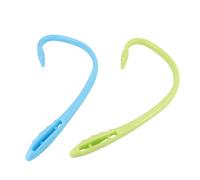 NULYLU 2 Pcs Ergonomic Back Massage Sticks Deep Trigger Point Body Massagers for Neck Waist Muscle Manual Acupoint Therapy Tool Random Color