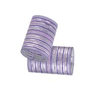 NULYLU 2 Pcs Heatless Self Grip Hair Rollers Purple DIY Curling Tool for Home Use No Heat Damage Easy Styling Hair Curlers for Natural Volume and Soft Curls