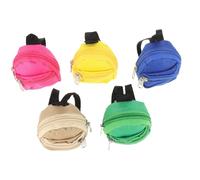 NULYLU 2 Pcs Mini Backpack Coin Purses Key Chains Pendant with Zipper Made of Nylon, Compact Change Purse to Protect Coins from Falling, to Decorate Keys or Bags Random Color