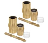 NULYLU 2 Sets Brass Walking Cane Tips with Anti-Slip Joint Easy DIY Installation Enhanced Stability for Seniors and Elderly Suitable for Crutch and Walking Stick Use in Daily Outdoor