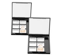 NULYLU 2 Sets Empty Makeup Palette DIY Refillable Storage Box for Lipstick Eyeshadow Durable Makeup Organizer Versatile Multi Compartment Design for Easy Mixing Matching