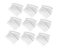 NULYLU 20 pcs Clear Plastic Hair Combs for Bridal Veil Decorative Wedding Hair Accessories for Women and Transparent Insert Combs for Elegant Styling