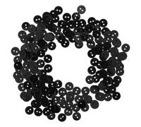 NULYLU 200pcs Black Plastic Buttons for Sewing with Small Round Flatback Design, Classic Style Suitable for Crafting Unique Shirts and DIY Clothing Projects