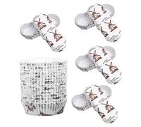 NULYLU 200pcs Food-Grade Paper Cupcake Wrappers Muffin Baking Liners High Temperature Resistant Greaseproof Cups for Bakery Dessert Shops and Party Supplies