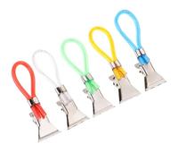 NULYLU 20pcs Beach Towel Clips Metal Clip with Plastic Sling Design Lightweight Towel Pins for Kitchen and Vacation Use