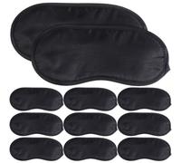 NULYLU 20pcs Black Sleeping Eye Masks Lightproof Soft Non-Woven Cloth Eye Covers with Elastic Band for Travel on Trains and Airplanes, Easy to Carry and Comfortable for Most People
