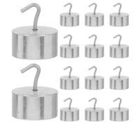 NULYLU 20pcs Calibration Weight Set Hooked Weight Double-hook Design Iron Material Silver Colour Ensures Accurate Experimental Data for Scientific Experimentation