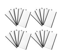 NULYLU 20pcs Magnetic Label Holders with Rubber Soft Magnet and Writing Paper for Organizing Warehouse Shelves and School Supplies White Magnetic Label Clips