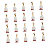 NULYLU 20pcs Mini Resin Long Billed Duck Statues Wear Resistant Animal Ornaments for Miniature Fairy Gardens Moss Succulent Decorations Micro Landscape Accessories