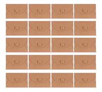 NULYLU 20pcs Party Invitation Envelopes Craft Paper Envelope Classic Brown Easy to Seal Practical Use for Birthdays and Christmas