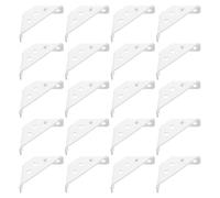 NULYLU 20pcs Stainless Steel Corner Angle Brackets for Shelves Quick Installation Secure and Stable Connection White Furniture Corner Brace Brackets for Cabinets and Home
