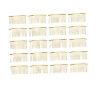 NULYLU 20pcs Teeth Broken Hair Comb Golden Twist Hair Clips for Diy French Twist Accessories for Wedding Parting