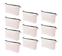 NULYLU 20pcs Zipper Pencil Pouch Pencil Storage Bag Canvas Material Fashionable Design Keeping Things Organized Convenient to Carry for School and DIY Use Random Color