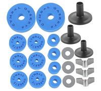 NULYLU 21pcs Drum Accessories Eva Cotton Pads Anti-slip Cymbal Clutch Gaskets Drum Set Fittings Blue Kit Pads for Professional and Beginner Use