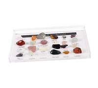 NULYLU 24-Piece Natural Crystal Agate Mineral Stone Specimen Set Polished Educational Rocks for Geology Teaching and Decorative Home Decor