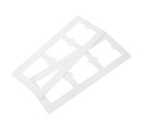 NULYLU 2pcs 3-Gang White Rocker Switch Plate Cover Set - Wall Plate for Light Switches and Socket Decorative Cover - 86 Type Electrical Outlet Panel for Home Wall Repair